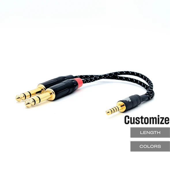 Headgear Audio 4.4mm Pentaconn to dual 6.35mm TRS balanced adapter cable